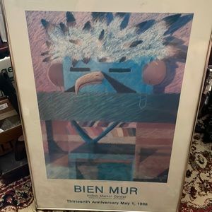 Rare 88’ Poster of Bien Mur Indian Market Center by Benson Hallwood